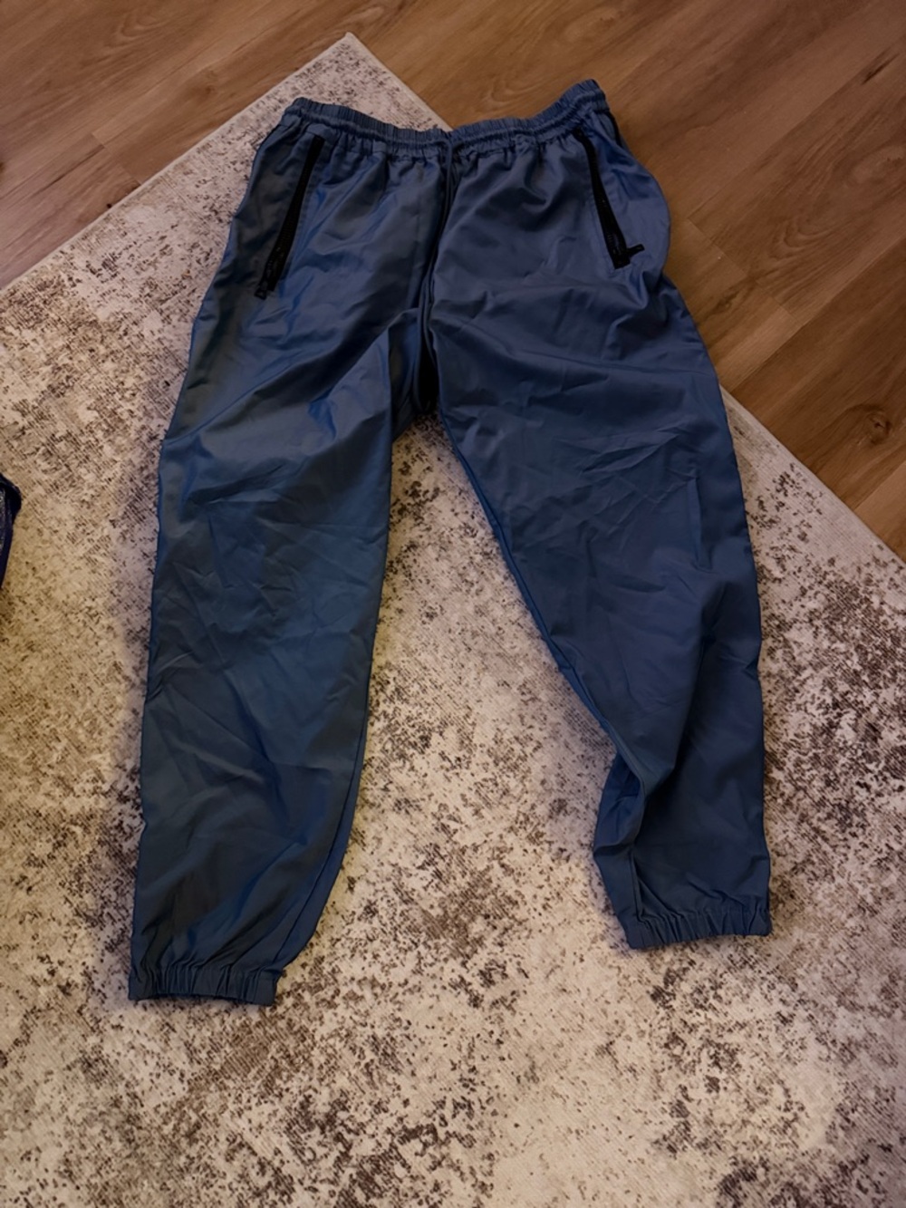 Fashion Nova Men's Navy Blue Windbreaker Joggers